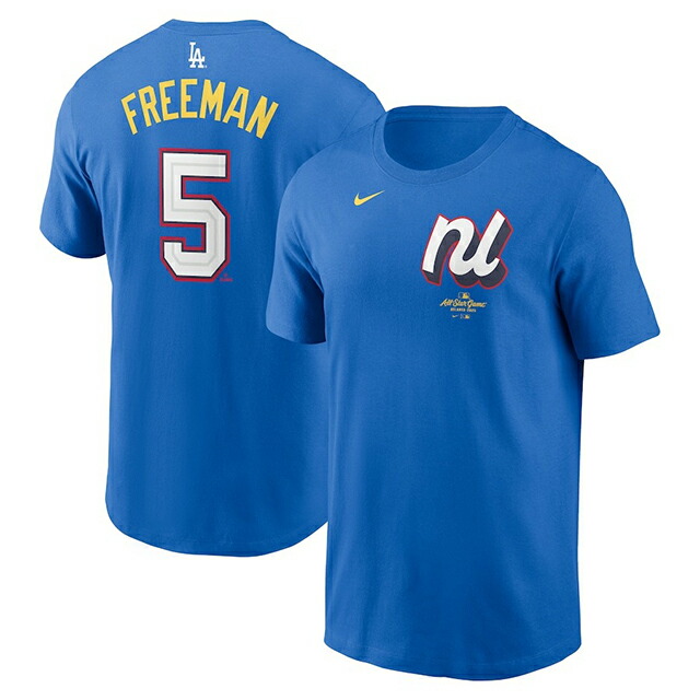 ドジャース フリーマン ナイキ Tシャツ L 新品正規品 ブルー NIKE ドジャース シティコネクト ノベルティ Tシャツ ネイビー