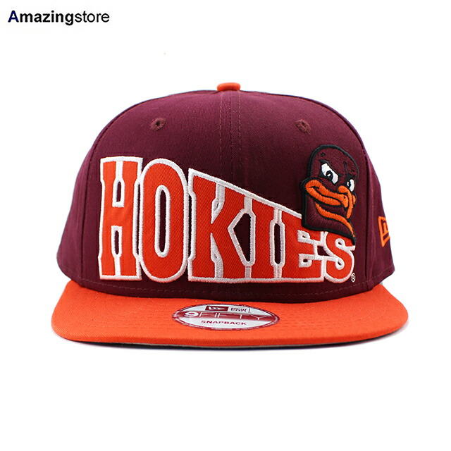 ニューエラ 9FIFTY スナップバック キャップ バージニアテック ホーキーズ NCAA STOKED SNAPBACK CAP BURGUNDY ORANGE NEW ERA VIRGINIA TECH HOKIES 帽子 メンズ レディース 男女兼用 バーガンディー オレンジ COLOR_BOTTOM GREY_BOTTOM /BUR 25_8RE_0829