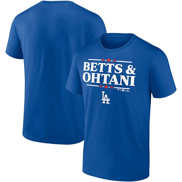 海外取寄 ムーキー ベッツ 大谷翔平モデル Tシャツ ロサンゼルス ドジャース MOOKIE BETTS&SHOHEI OHTANI ELECTION PLAYER T-SHIRT ROYAL BLUE ロイヤルブルー LOS ANGELES DODGERS FANATICS BRAND