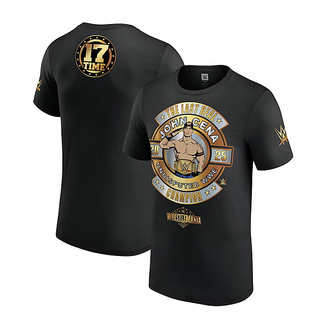 即日送りとどける レッスルマニア41 はやりっ児青写真 ジョン シナ WWE AUTHENTIC プルオーバー WRESTLEMANIA 41 WINNER T-SHIRT BLACK JOHN CENA uk202927233 RAW SMACKDOWN プロフェッショナルレスリング メンズ レディース 男女兼用 25_5RE_25_6RE_0605
