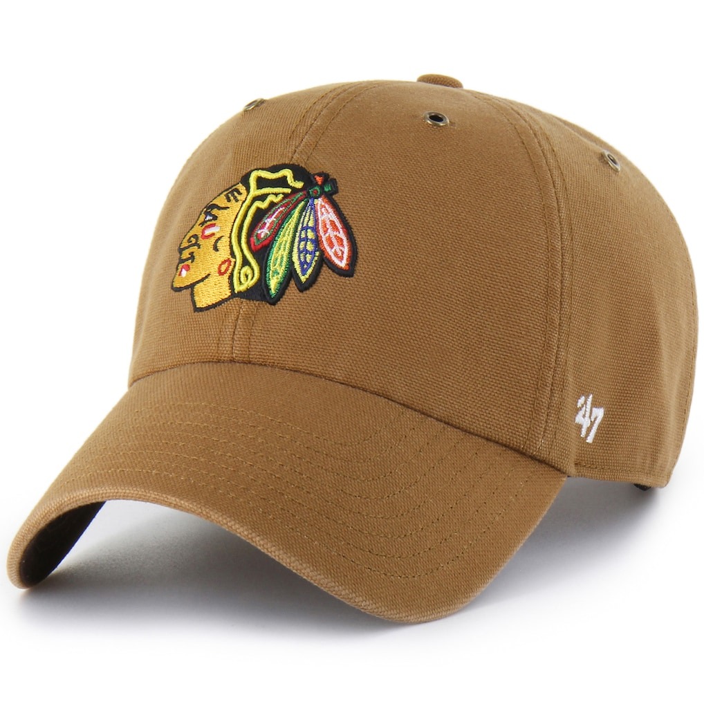 即日発送 47ブランド NHL カーハート シカゴ ブラックホークス CARHARTT 47BRAND CLEAN UP BROWN CHICAGO BLACKHAWKS クリーンナップ ブラウン｜Amazingstore