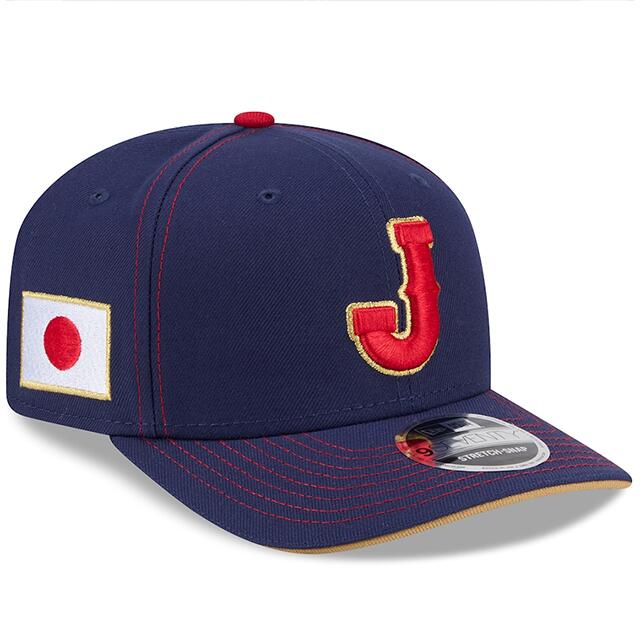 ニューエラ キャップ 9SEVENTY WBC 日本 2026 WORLD BASEBALL CLASSIC STRETCH SNAPBACK CAP NAVY NEW ERA JAPAN ネイビー 侍ジャパン 大谷翔平 帽子 メンズ レディース 男女兼用 970SS 26_3RE_0316