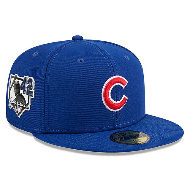2026 ジャッキー ロビンソンデーモデル 外国で取寄 59FIFTY 風の強い町 カブス MLB JACKIE ROBINSON DAY FITTED CAP ROYAL BLUE NEW ERA CHICAGO CUBS かぶり笠