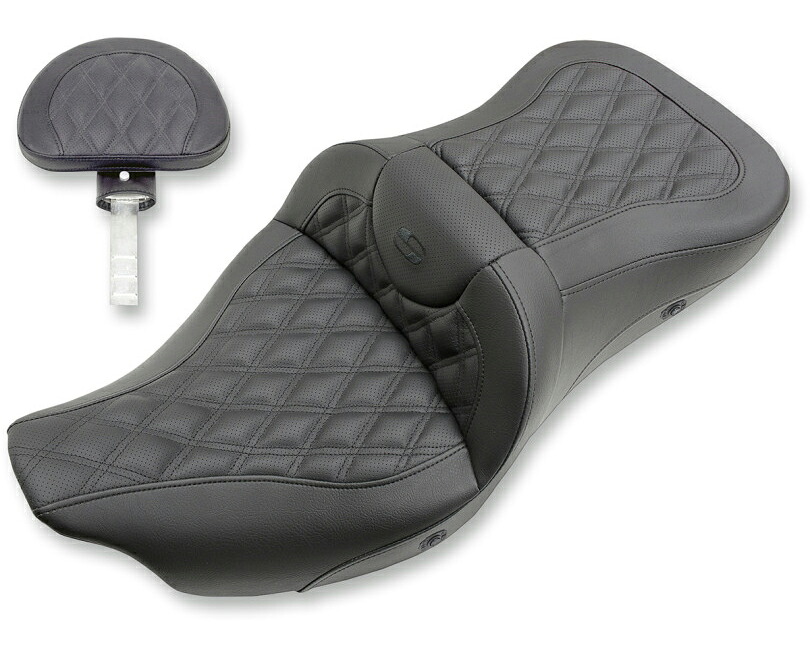 EXTENDED REACH ROADSOFA LS バックレスト シート ヒーター機能付き ブラックステッチ 2008～25年ツーリングモデル（但し一部モデルを除く）｜アンバーピース