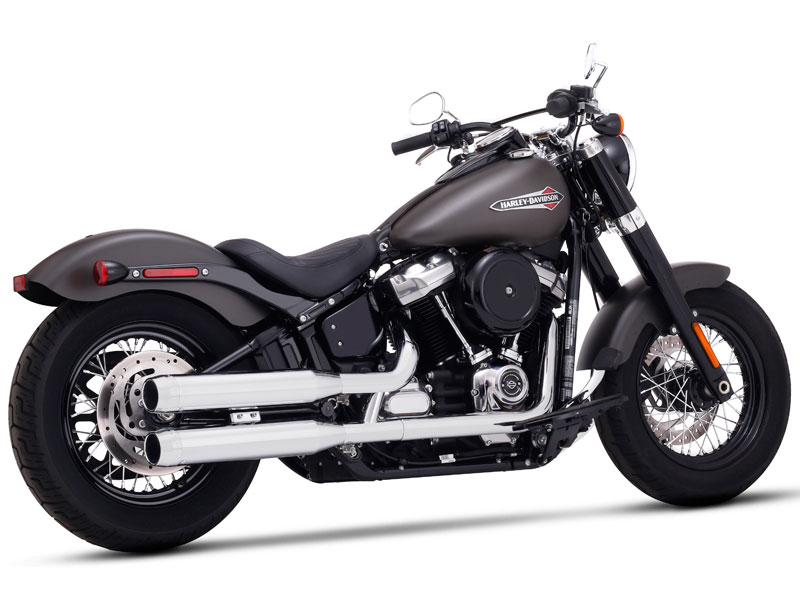 RINEHART FATBOB 4.5インチ スリップオンマフラー クローム/CLASSICクロームエンド 2018年以降FLFB/S、FLSL、FXBB/S、FXBR/S、FXLR/S/ST、FXST