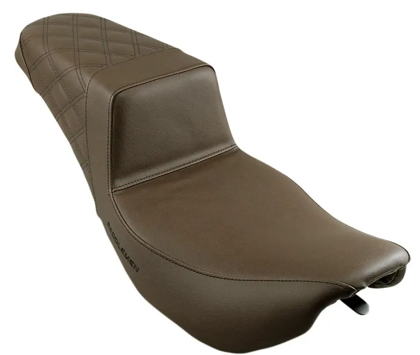 STEP-UP REAR LS シート:1997~07年FLHR、FLHX/ブラウン|アンバーピース