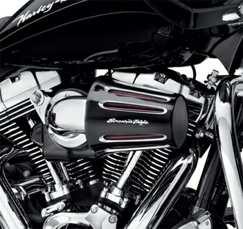 ヘビーブリーザー・フィルターカバー・ティアドロップ　/カットバックブラック/サイドロゴ