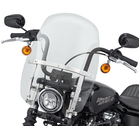 ウインドスプリッター クイックリリース コンパクトウインドシールド ライトスモーク 高さ594mm×幅447mm/2014～17年FXDL、2018年以降FXBB/S、FXLR、FXST
