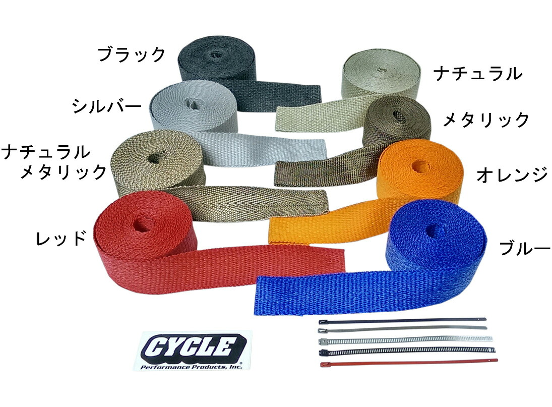 エキゾーストパイプ ラップ:ブルー　幅5.0cm 長さ15m
