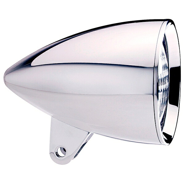4-1/2” ヘッドライトハウジング：Chrome Smooth Concours Rocket