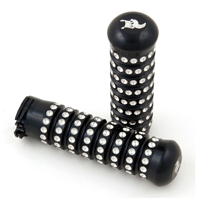 リブドディンプル デザイングリップ:ケーブルスロットル/ブラック