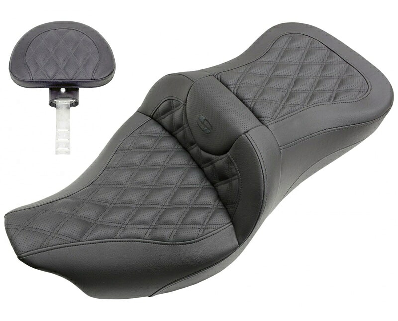 ROADSOFA LS バックレスト シート ブラックステッチ 2008～25年ツーリングモデル（但し2023年以降FLHXSE、FLTRXSE、2024年以降FLHX/U、FLTRX/STSEは除く）｜アンバーピース