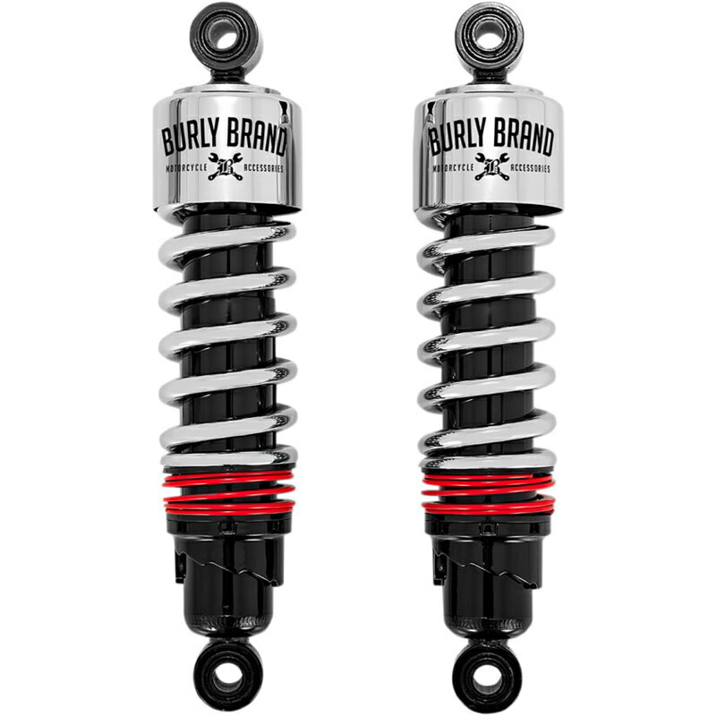SLAMMER PLUS SHOCKS サスペンション クローム 10.5インチ 2004～22年スポーツスター