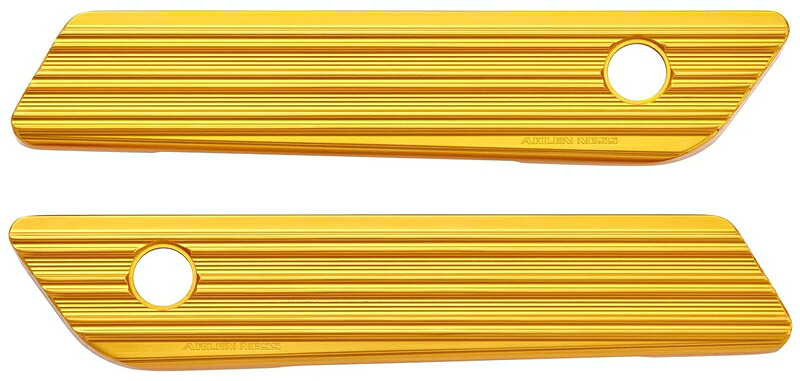 10-GAUGE サドルバッグラッチカバー:ゴールド/2014～25年ツーリング