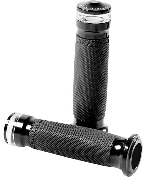 VISION SERIES CONTOUR グリップ ターンシグナル付き:電子スロットル/ブラック