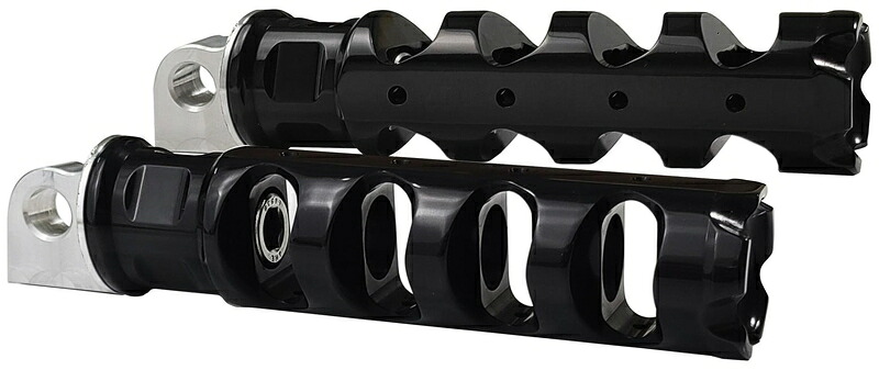 MUZZLE BRAKE FOLDING フットペグ:ブラック|アンバーピース