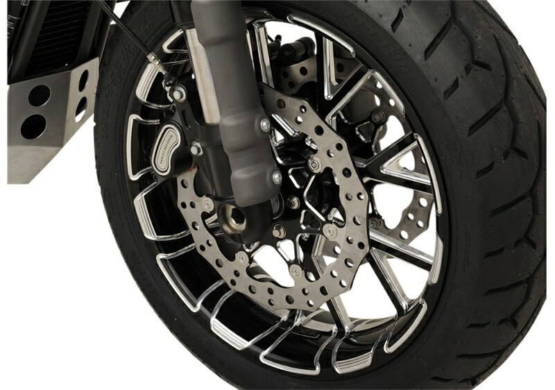 11.8”TWO-PIECE フローティングローター:7VALVE クローム 2006~17年ダイナ、2015~17年ソフテイル、2008~16年ツーリング フロント用|アンバーピース