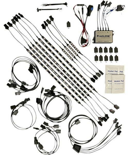 ProGLOW COLOR-CHANGING LEDアクセントライトキット：【Full bike kit】
