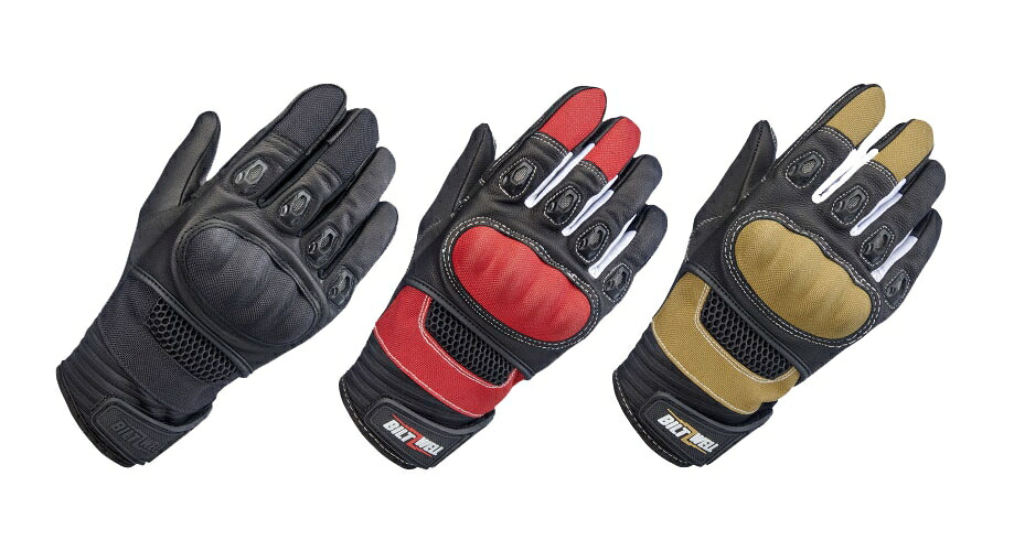 Bridgeport Gloves -Black & Red/Black & Tan/Black｜アンバーピース