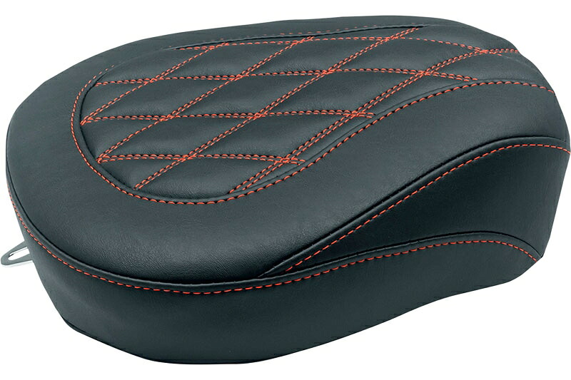 WIDE TRIPPER リアシート DIAMOND-STITCH:2008~25年ツーリング、WIDE TRIPPERソロシート装着車/ブラック/レッドステッチ|アンバーピース