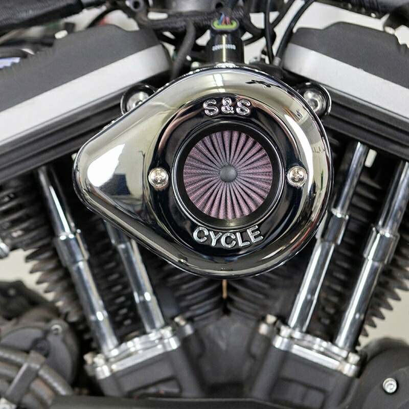 SSサイクル AirStinger エアクリーナー Teardrop クローム Sportster 07-21 通販