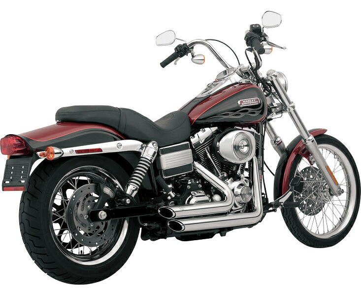 VANCE&HINES ショートショット スタッガード クローム:2006~11年ダイナ/PCX搭載