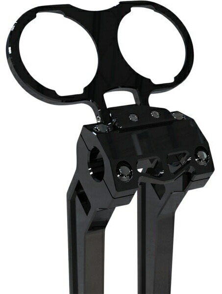 DUAL GAUGE MOUNT PERFORMANCEライザー用:1999~22年スポーツスター、ダイナ/ブラック|アンバーピース