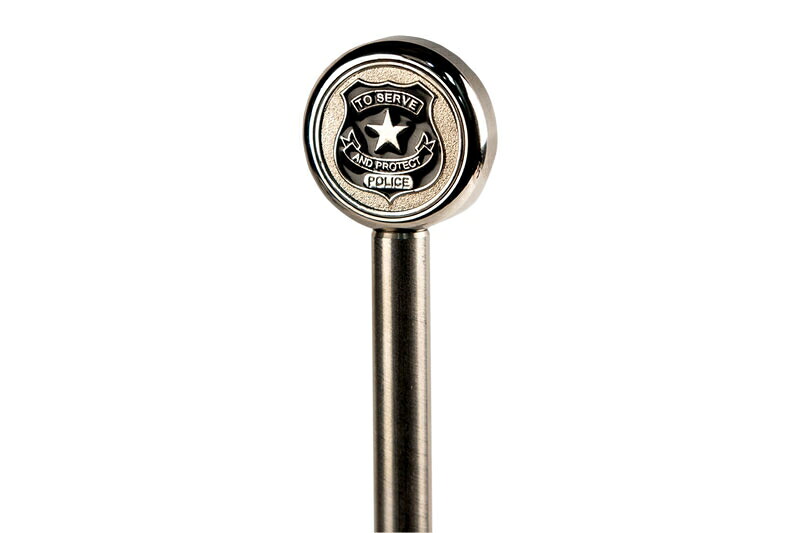 トッパー付き 9” フラッグポール:Police