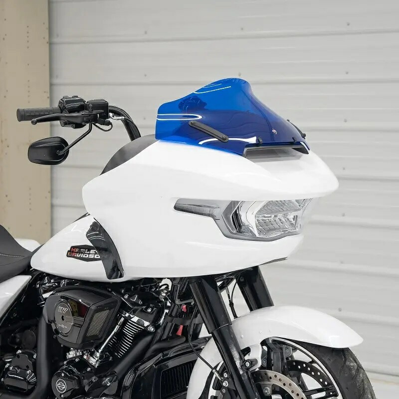 KOLOR SPORT FLARE ウインドシールド 10インチ ブルー 2023年以降FLTRXSE、2024年以降FLTRX、FLTRXSTSE