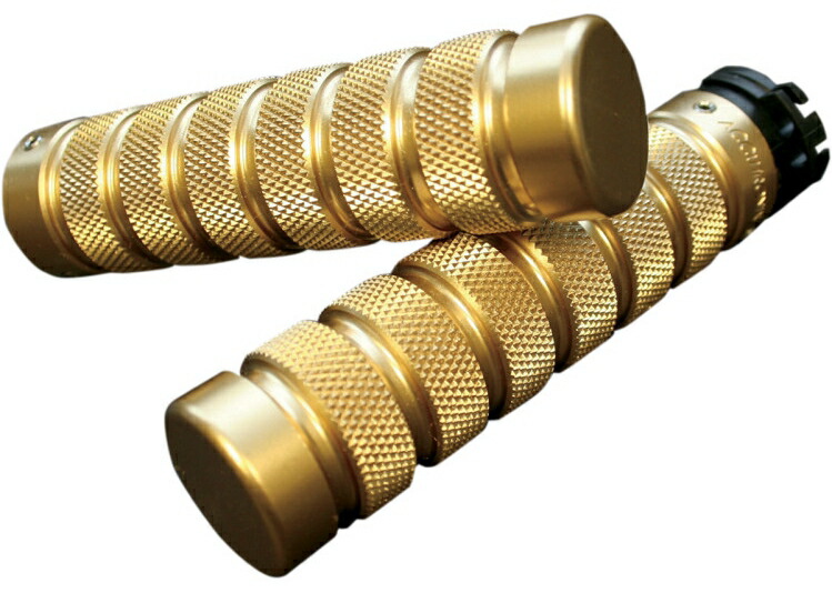 KNURLED NOTCHED グリップ:ケーブルスロットル/BRASS