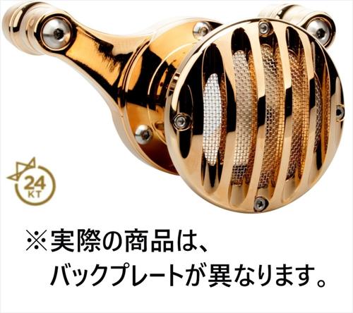 GRILL DESIGN ベロシティースタック　【ボディ】：24ktゴールド　【キャップ】：24ktゴールド/2018～24年ソフテイル、2017～25年ツーリング、トライク