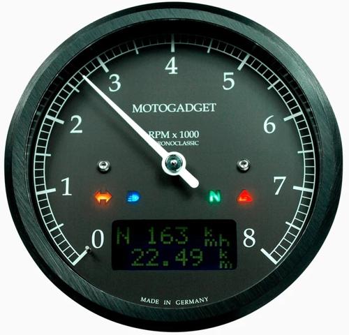 MOTOSCOPE CHRONOCLASSIC スピードメーター 8000rpm　ブラック　【ディスプレイ】:Dark Edition 58,476円