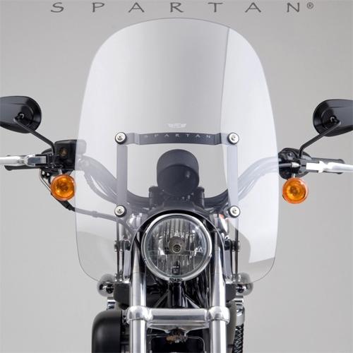SPARTAN クイックリリース ウインドシールド 18.5インチ 1988年以降XLモデル、1993~05年FXD/L/X/C/S、1988~94年FXR/S、FXLR|アンバーピース