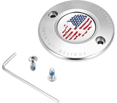 ステンレス タイマーカバー 2017～25年M-EIGHT/AMERICAN FLAG SKULL｜アンバーピース