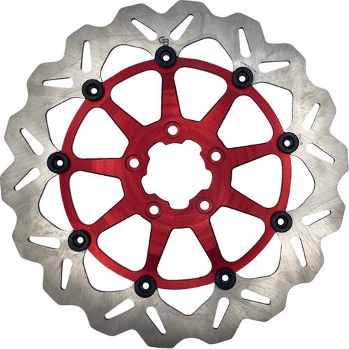 OVERSIZE WAVE フローティングブレーキローター レッド　13インチ　2000～14年モデル