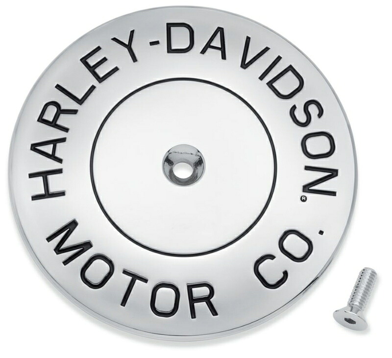 H-D MOTOR CO.ロゴ エアクリーナートリム:2018～24年FLDE、FLHC/S、FLSL、FXLR、FXSTで標準装備のセンターボルトエアクリーナーカバー装着車