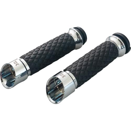DIAMOND EDGE グリップ クローム 電子スロットル用｜アンバーピース