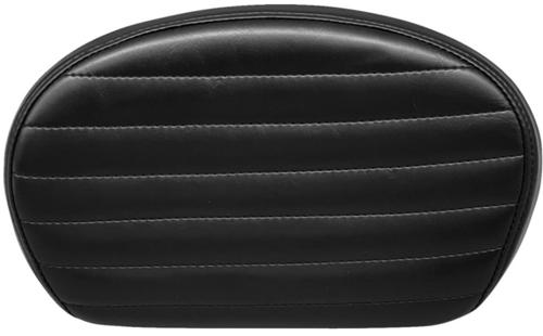 シーシーバーパッド MEDIUM Pleated stitch Shiny Black Vinyl 2018年以降ソフテイルモデル、2008年以降ツーリングモデル｜アンバーピース