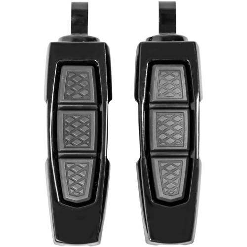 ENYGMA フットペグ グロスブラック オス型マウント