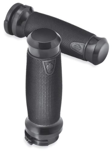 GET-A-GRIPハンドグリップ ブラック:1996年以降XL、XR、1996~17年ダイナ、2002~17年V-ROD、1996~15年ソフテイル、1996~07年ツーリング/1.6インチ径|アンバーピース