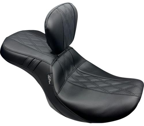 OUTCAST 2-UP GT HR BLACK INLAY PERFORATED DOUBLE DIAMOND バックレスト有り 2023年以降FLHXSE、FLTRXSE、2024年以降FLHX/U、FLTRX/STSE