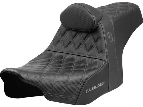 SDC PERFORMANCE GRIPPER バックレスト シート グレーステッチ 2023年以降FLHXSE、FLTRXSE、2024年以降FLHX/U、FLTRX/STSE