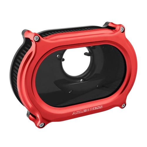 METHOD オーバル エアークリーナーキット レッド 2016～17年FXDLS、ソフテイルモデル、2008～16年ツーリング、トライクモデル