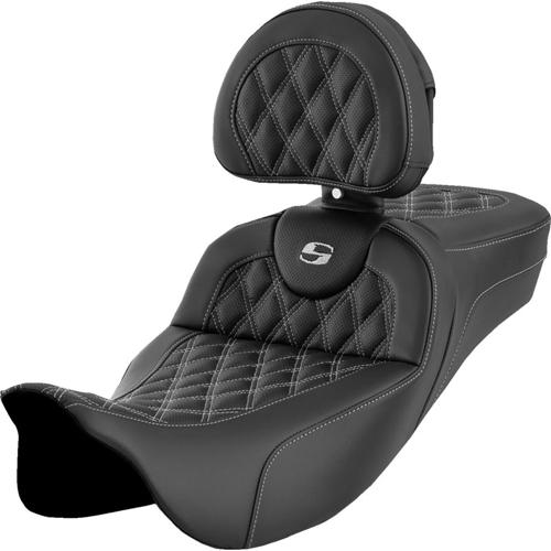EXTENDED REACH ROADSOFA LS バックレスト シート シルバーステッチ 2008～25年ツーリングモデル（但し2023年以降FLHXSE、FLTRXSE、2024年以降FLHX/U、FLTRX/STSEは除く）