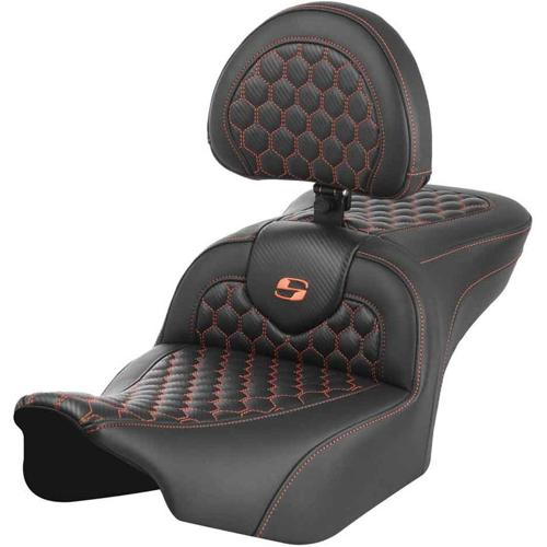 EXTENDED REACH ROAD SOFA HC バックレスト シート オレンジステッチ 2023年以降FLHXSE、FLTRXSE、2024年以降FLHX/U、FLTRX/STSE