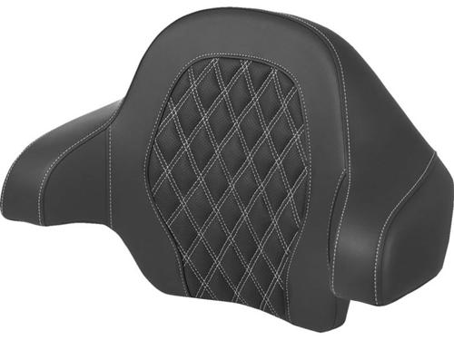 ROADSOFA LS ツアーパックバックレストパッド ホワイトステッチ 2014～25年ツーリング、トライクでキングツアーパック装着車