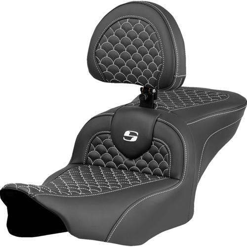 ROADSOFA DS バックレスト シート ホワイトステッチ 2023年以降FLHXSE、FLTRXSE、2024年以降FLHX/U、FLTRX/STSE|アンバーピース