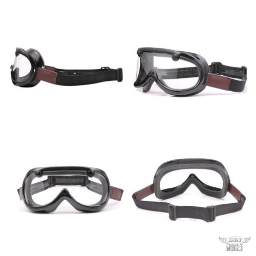 GREASER 60’s VINTAGE GOGGLE LEATHER MODEL ブラック/ブラウンレザー