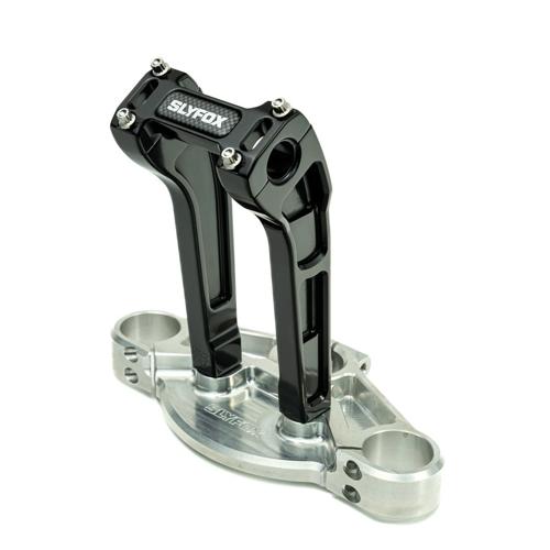 SLYFOX 1-1/8インチ ライザー プルバック ブラック 高さ8インチ（約20.3cm） 1-1/8インチハンドル｜アンバーピース