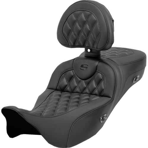 EXTENDED REACH ROADSOFA CF LS バックレスト シート ヒーター機能付き ブラックステッチ 2008～25年ツーリングモデル（但し2023年以降FLHXSE、FLTRXSE、2024年以降FLHX/U、FLTRX/STSEは除く）